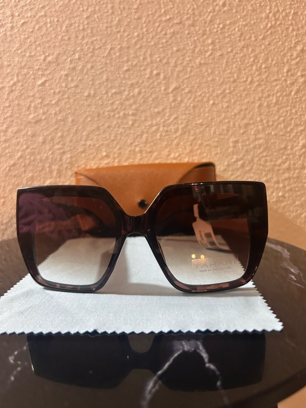 Brown Oversized Square Sunglasses - Unbranded